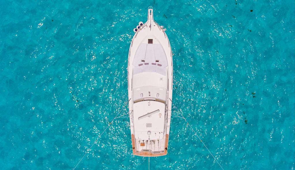 SUPER OCEAN YACHT 48 FT_LA BONITA_CANCUN_BOAT TOPVIEW